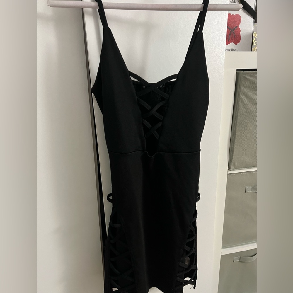 Sexy black PLT cut out